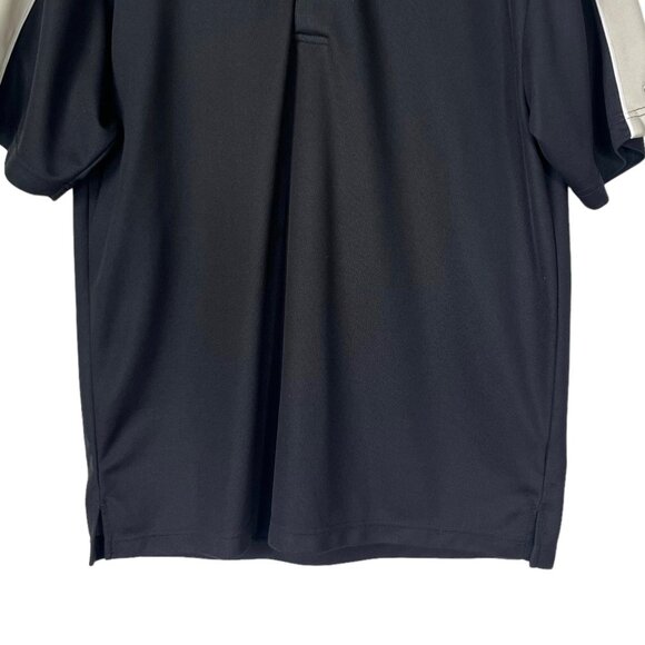 Top Flight Golf Polo Shirt Mens Large Black Short Sleeves - Picture 4 of 6